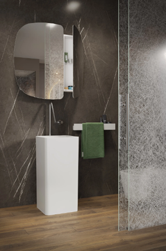 TUBE - Freestanding square Solid Surface washbasin by MOMA Design - view 3